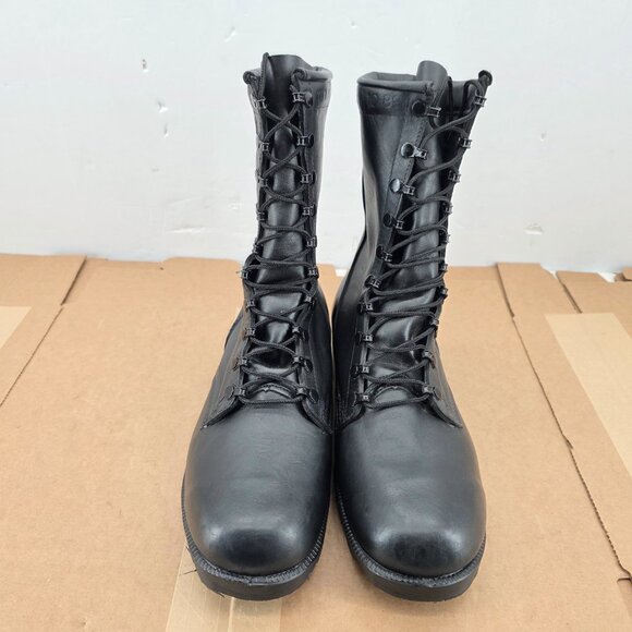 Vintage 1989 PJ RO Search US Air Force Issued Black Leather Combat Boots 10.5 W - Picture 2 of 13